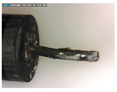 Figure 2: Diode failed by thermal runaway [2]