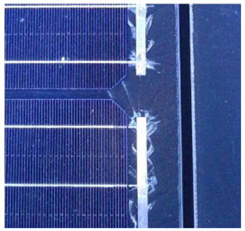 Figure 3: Glass breakage due to weak manufacturing process, reported by Herz et al. [2] from [SUPSI]